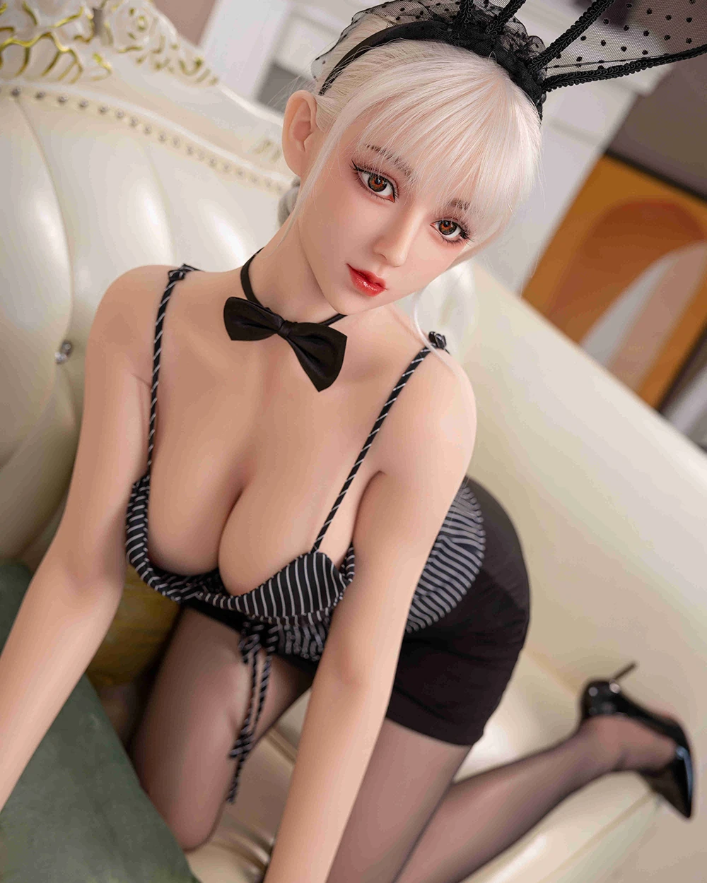 158cm (5.18') Life Size TPE Large Breasted Sex Doll - Sexy White Haired Girl